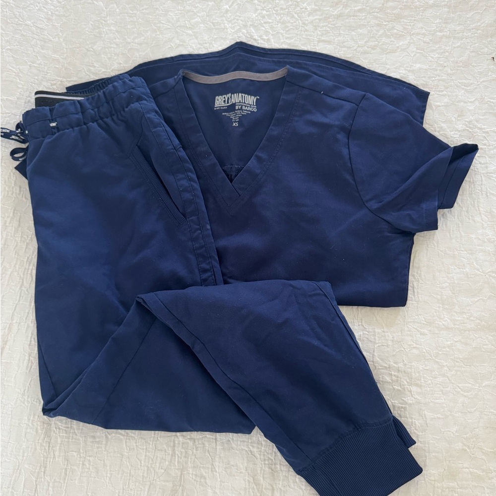 Navy scrub set XS Greys Anatomy